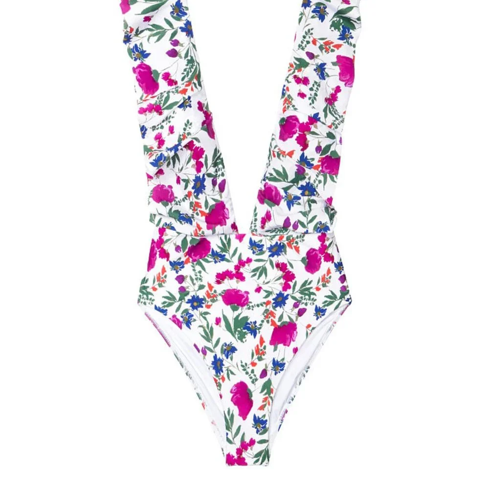 NWT ViX Ruffle V-plunge One-piece - Sexy Swimsuit - Picture 3 of 8